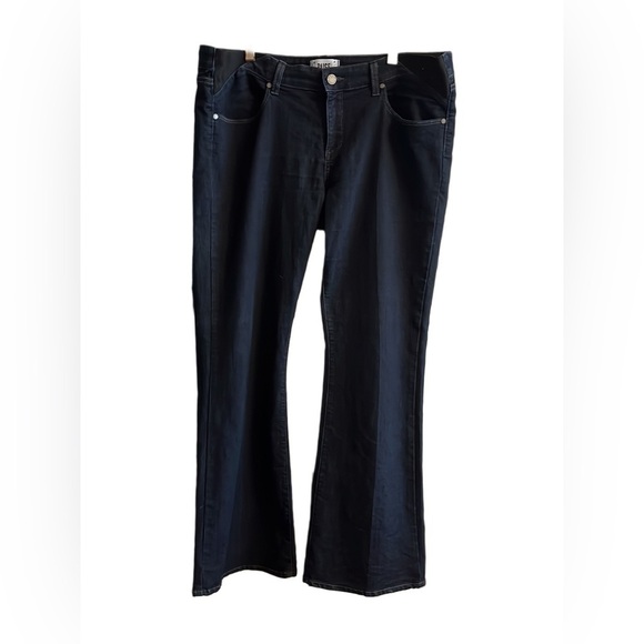 PAIGE Denim - Womens Paige Maternity skyline Boot Petite Dark Denim Jeans Size 34